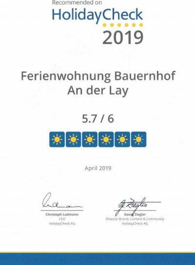 Ferienhof An Der Lay Kerpen  Eksteriør billede